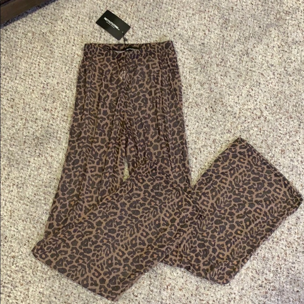Flowy sheer Cheetah Print trousers